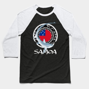 Thresher shark on Samoan flag Baseball T-Shirt